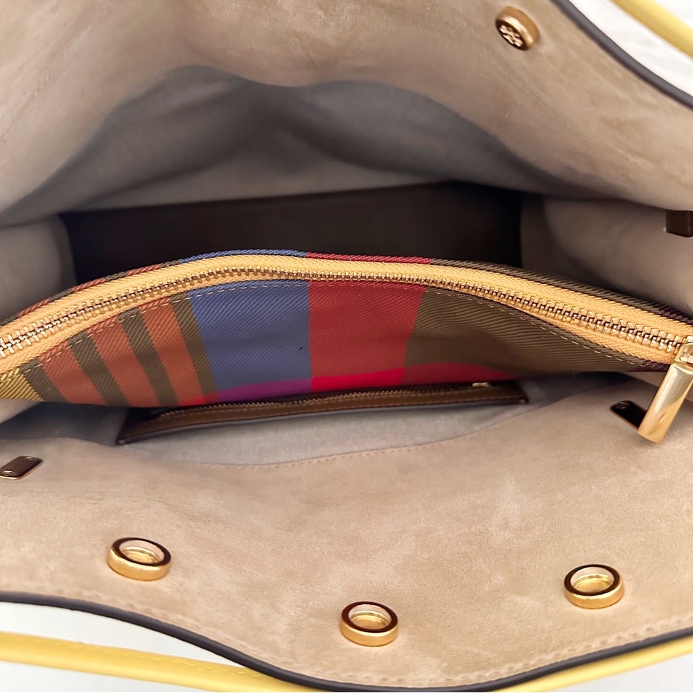 Tory Burch Lee Radziwill Raincoat Double Bag Satchel - Picture 11 of 16